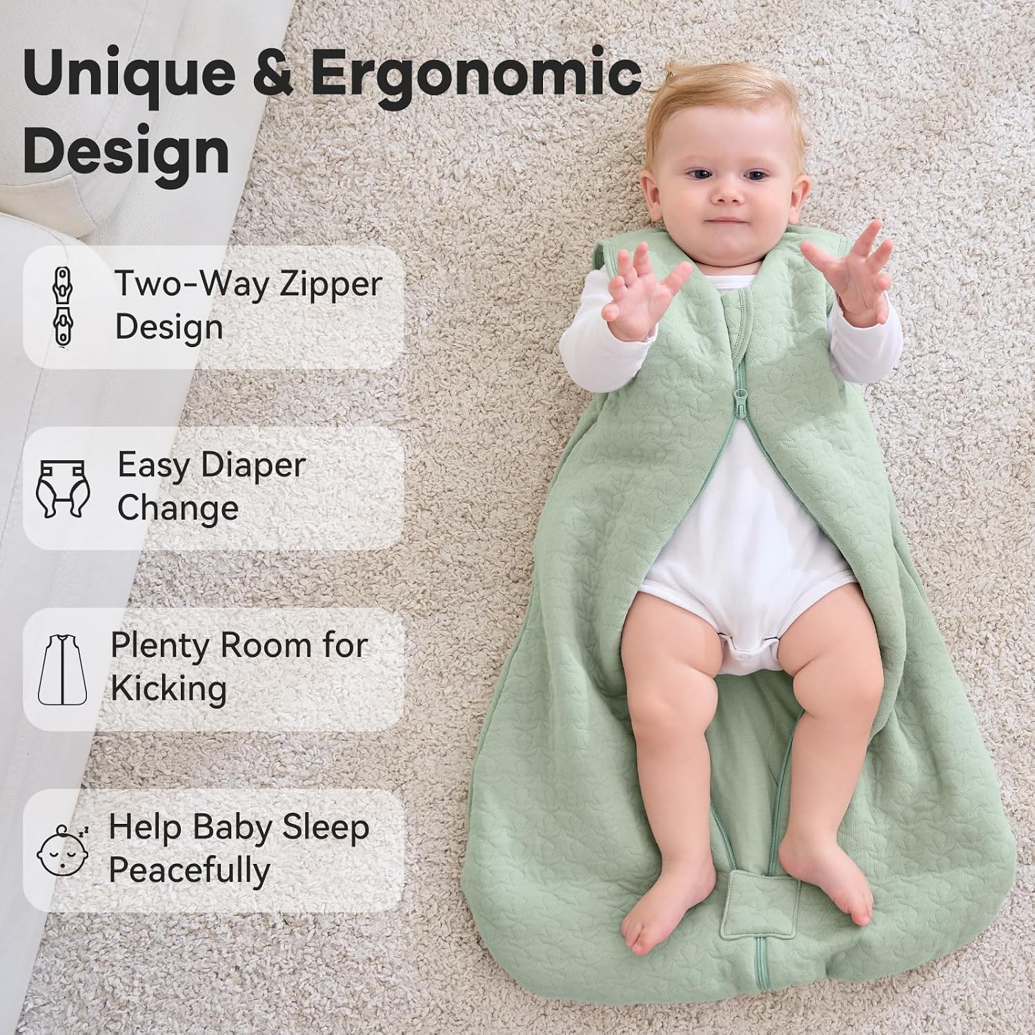Detalle 2 de Unnivoll Baby Sleeping Bag 2.5 Tog 18–24 Months