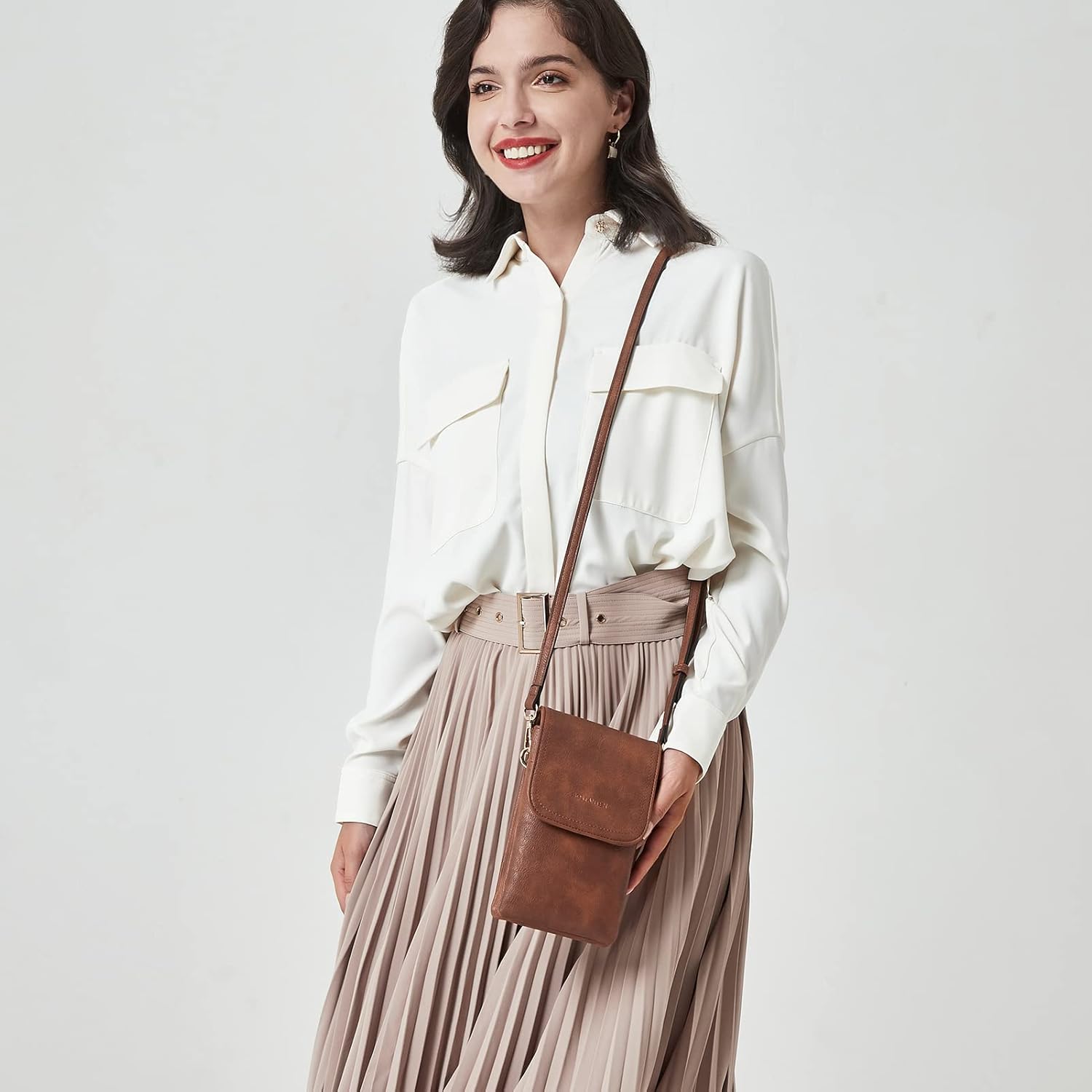 Thumbnail 1 de BOSTANTEN Crossbody Bag for Women Leather Small