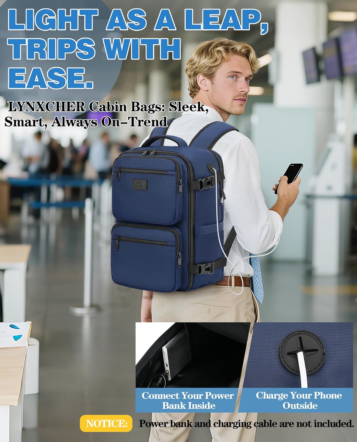 Thumbnail 5 de LYNXCHER Cabin Bag underseat carry-on backpack