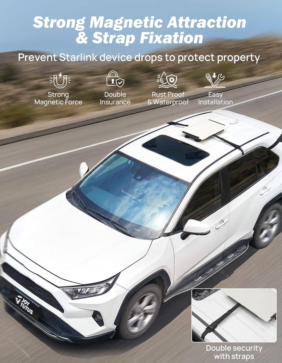 Thumbnail 1 de JOYTUTUS Gen 3 Starlink Roof Mount – 440lbs Magnetic Quick-Release