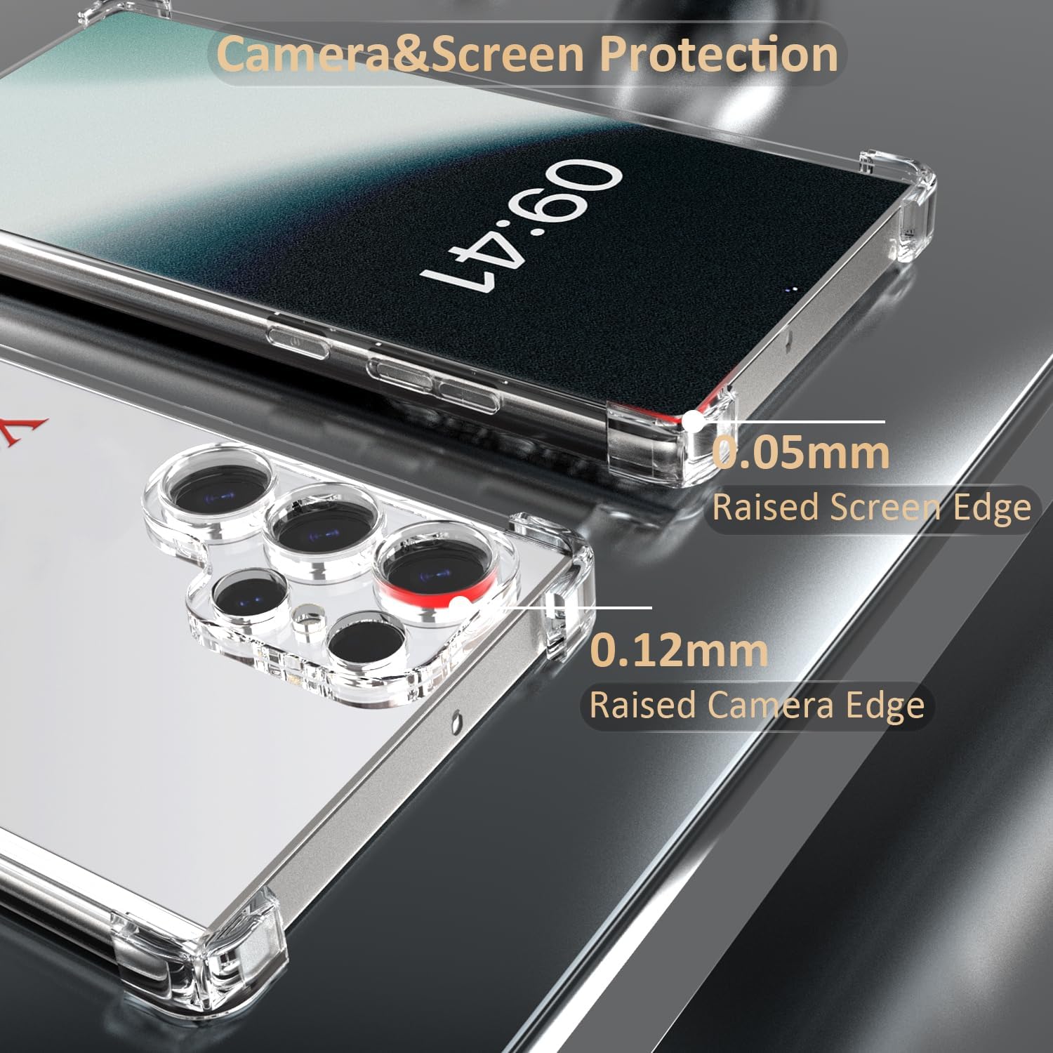 Detalle 2 de CAROKI Clear Rainbow Praise Case for Samsung S25 Ultra