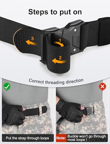 Thumbnail 7 de JUKMO Quick Release Tactical Belt – 1.5" Nylon Web Hiking Belt