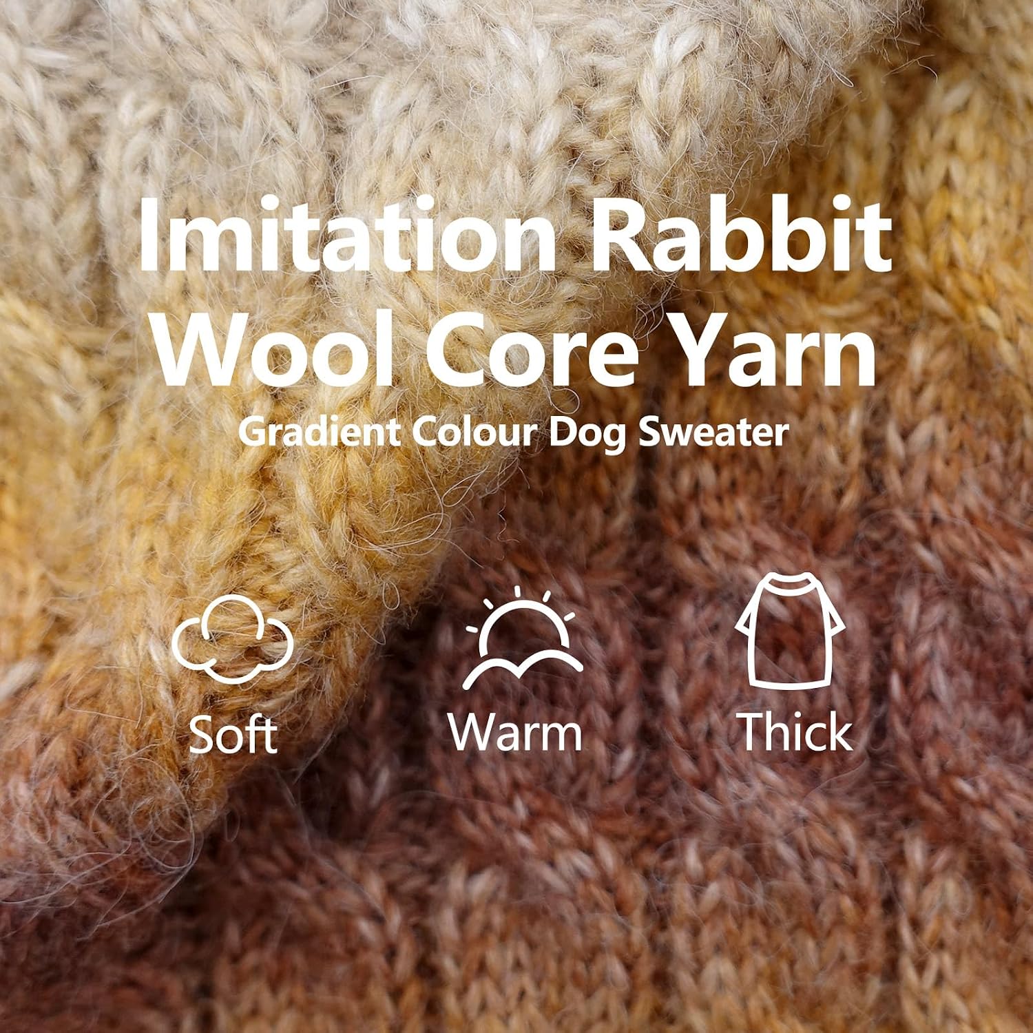Detalle de KYEESE Dog Sweater in Short-Fiber Spray Yarn