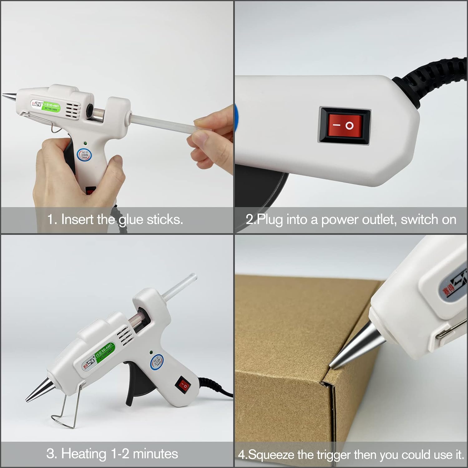 Thumbnail 2 de Krightlink Mini Hot Glue Gun Kit with 30 Glue Sticks (20W)