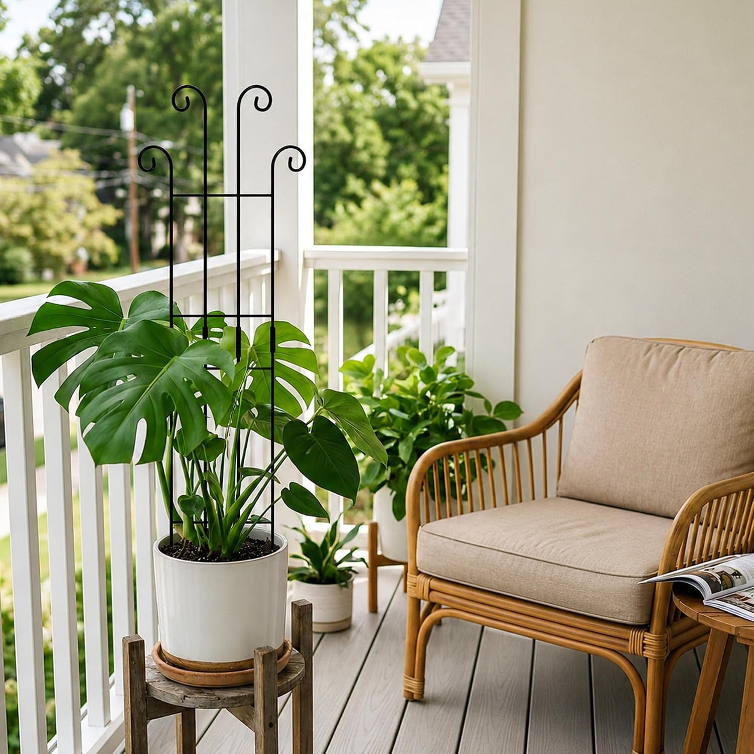 Thumbnail 6 de COVERTIFY 32.6in Metal Plant Trellis for Monstera, Expandable with Garden Ties