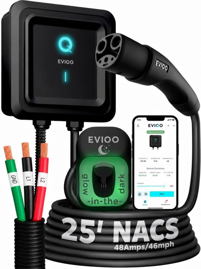 Detalle de EVIQO Level 2 48A EV Charger 🔌