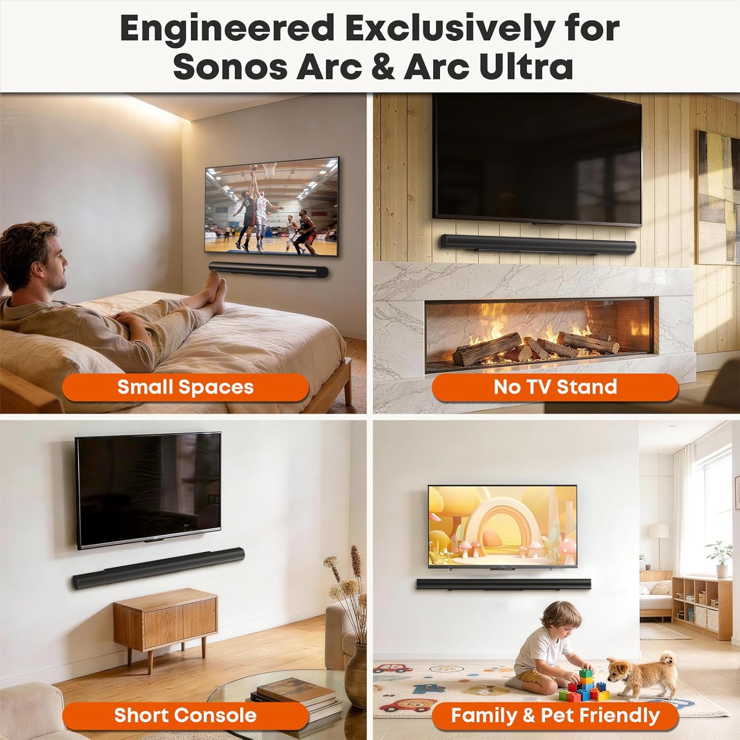 Thumbnail 1 de PUTORSEN Soundbar Wall Mount for Sonos Arc & Arc Ultra