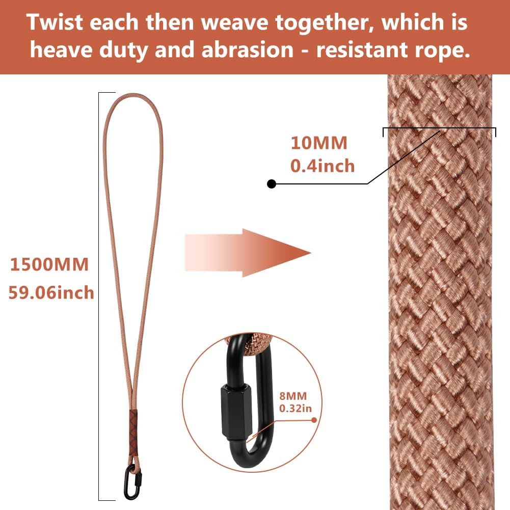 Detalle de Vicloon Corda per Altalena 150 cm con Gancio Resistente – Set di fissaggio multifunzione per esterno