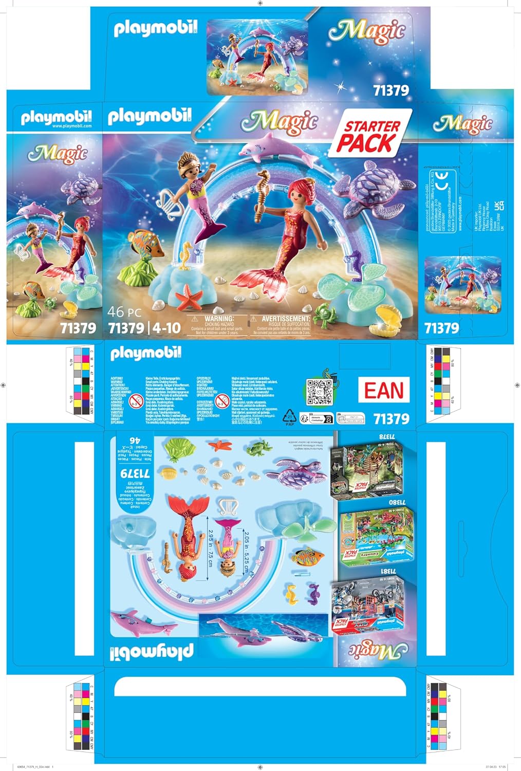 Detalle de PLAYMOBIL Magic 71379 Starter Pack Meerjungfrauen – Das ideale Einstiegsset für kleine Meerjungfrauen-Fans