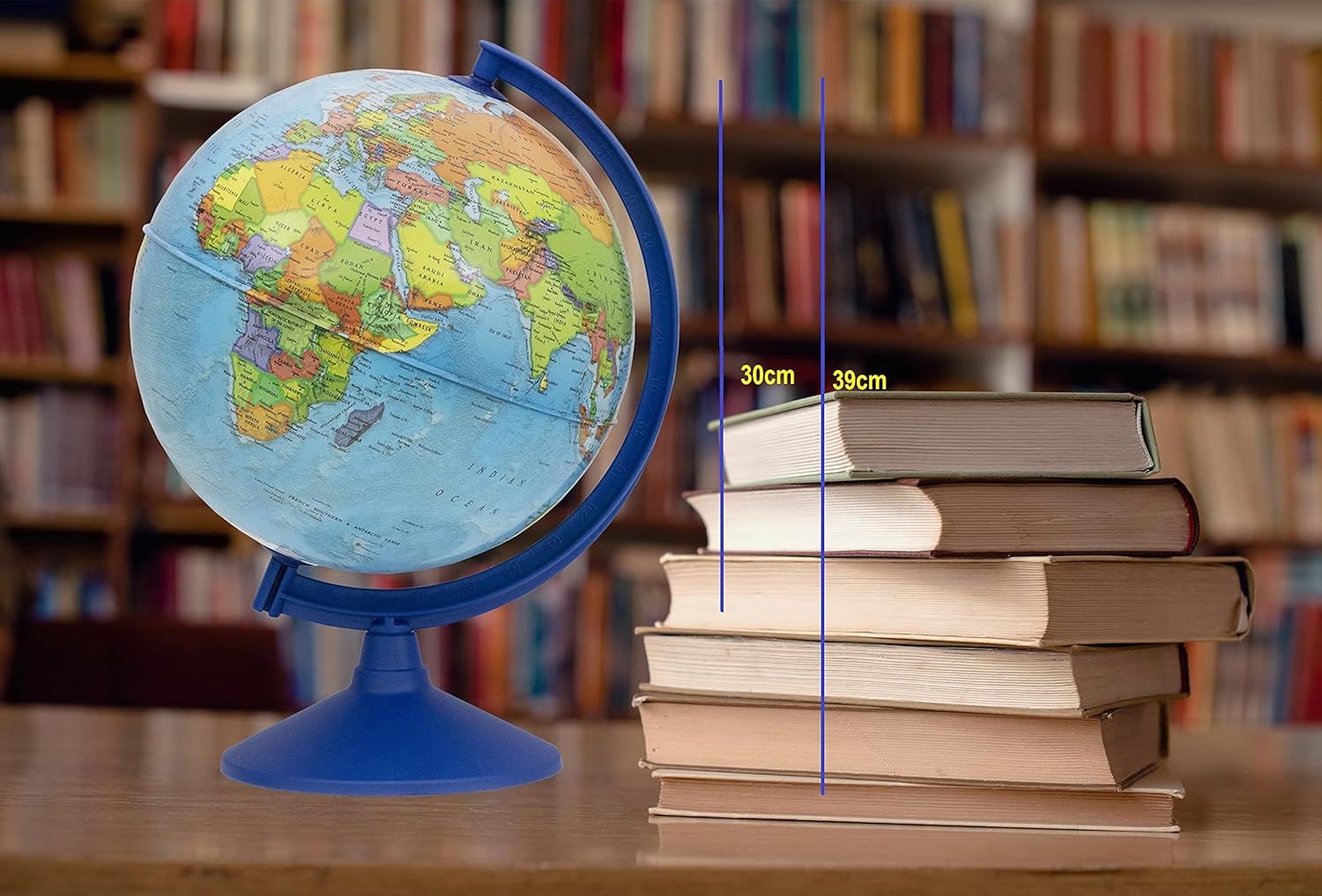 Detalle de Educational World Globe 30cm Swivel Globe