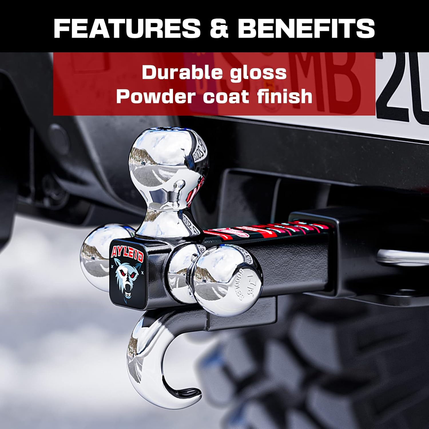 Thumbnail 2 de Ayleid Tri-Ball Tow Hitch 3 Sizes