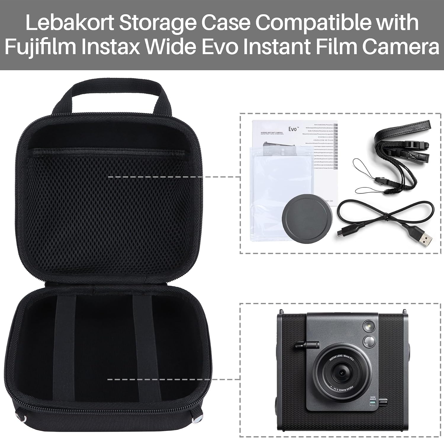 Thumbnail 2 de Lebakort Hard Case for Wide EVO Instant Camera