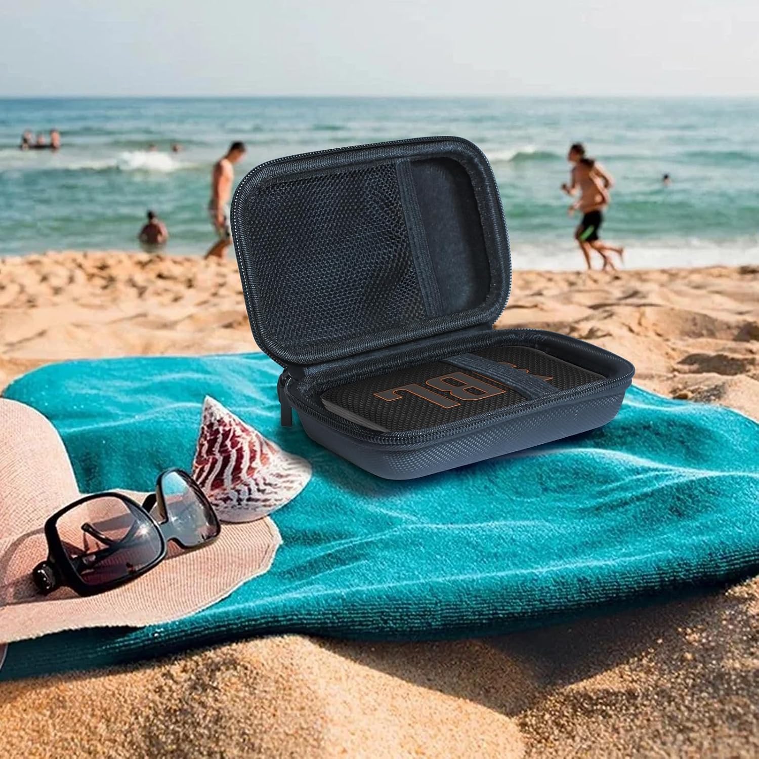 Thumbnail 5 de Schutztasche Hülle für JBL GO 4 / GO 3 Bluetooth-Lautsprecher (EVA, stoßfest & wasserabweisend) – Schwarz