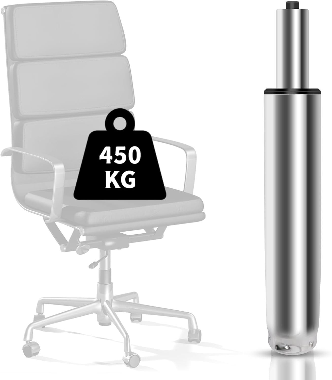Detalle de Gasdruckfeder für Bürostühle 1000 lbs (450 kg) – höhenverstellbar, 290–430 mm, 360° Drehung