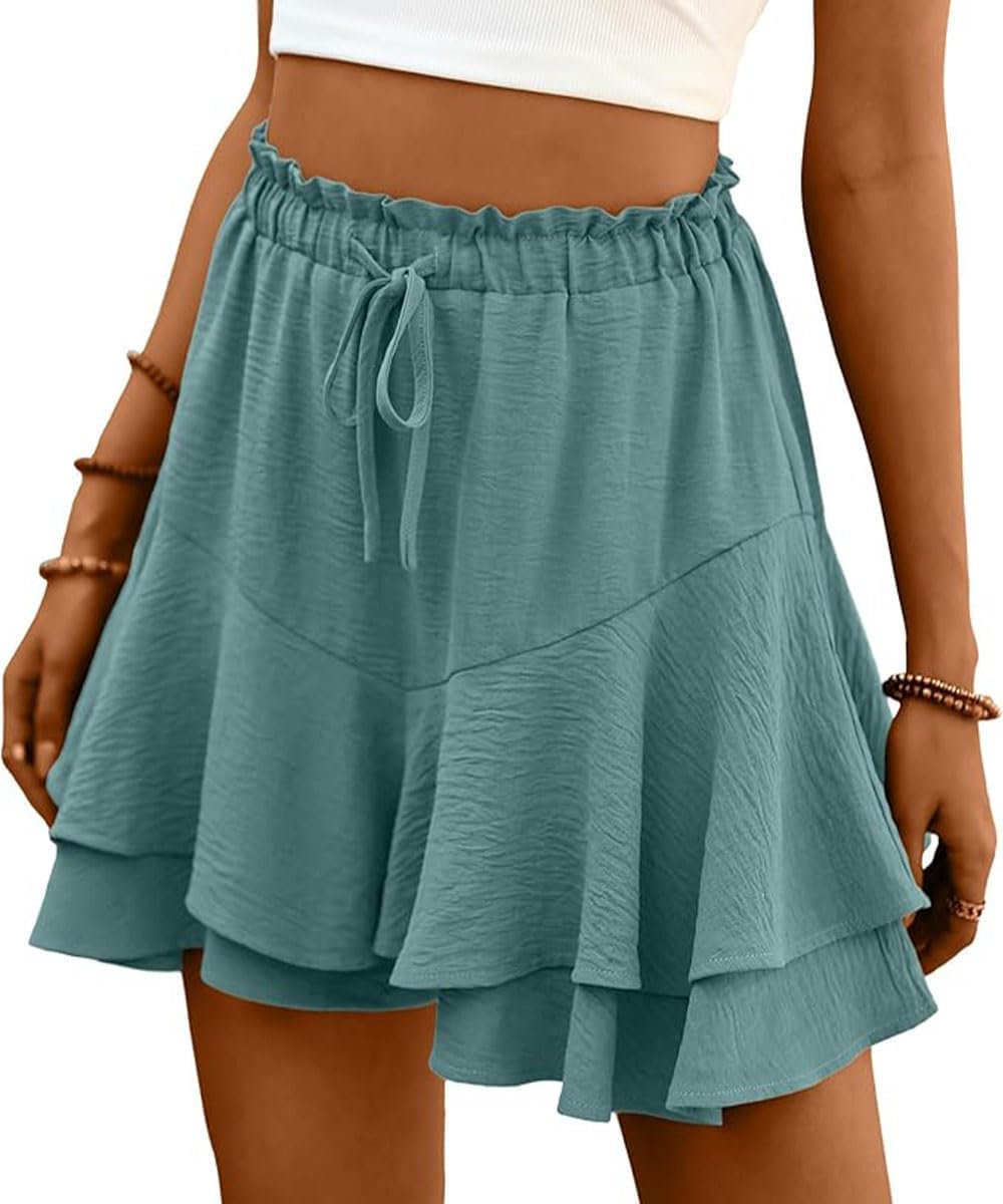 Thumbnail 3 de ABINGOO Damen Shorts Sommer mit Rüschen – Leicht, luftig, hoher Taille