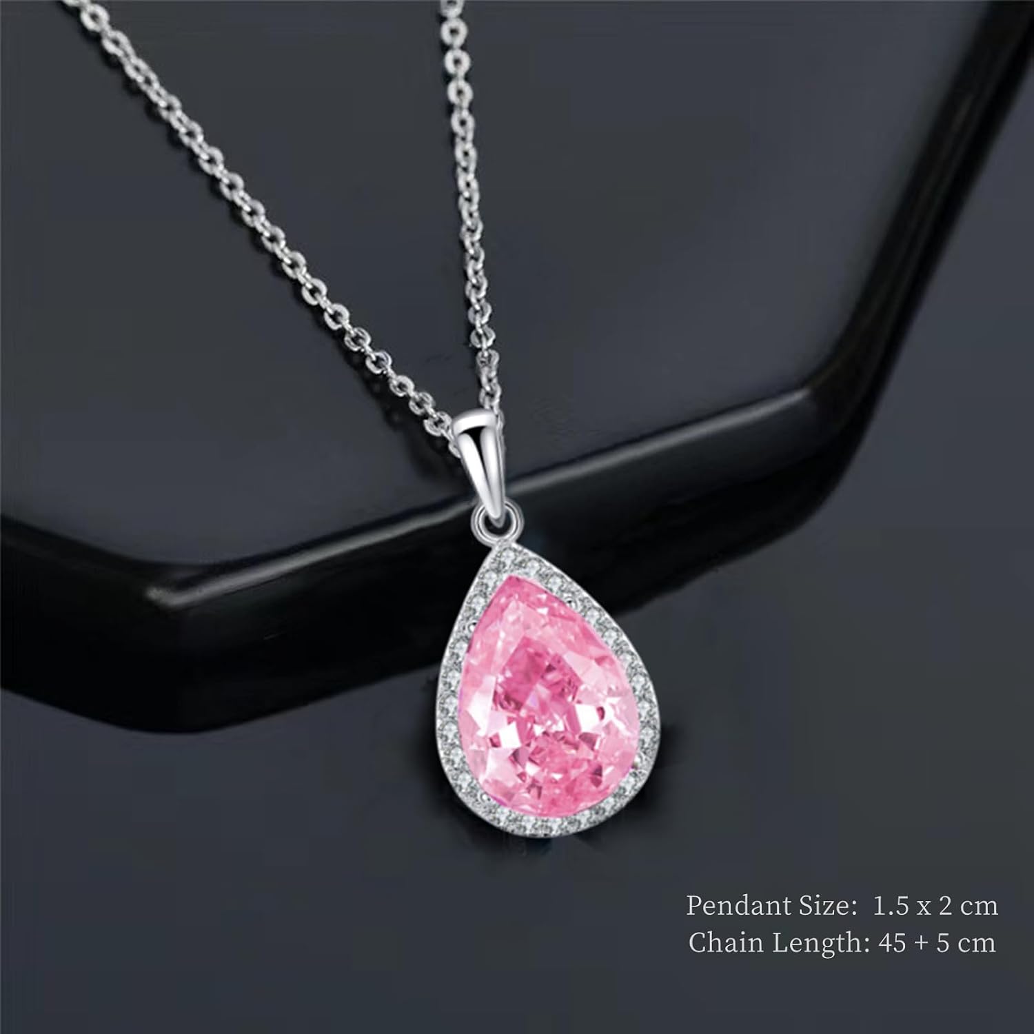 Detalle de VONSSY Collier pendentif ovale pierre de naissance đ