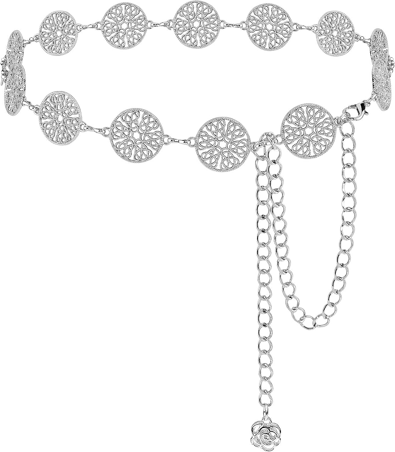 Detalle 2 de DTWAWA Hollow Round Chain Belt for Women