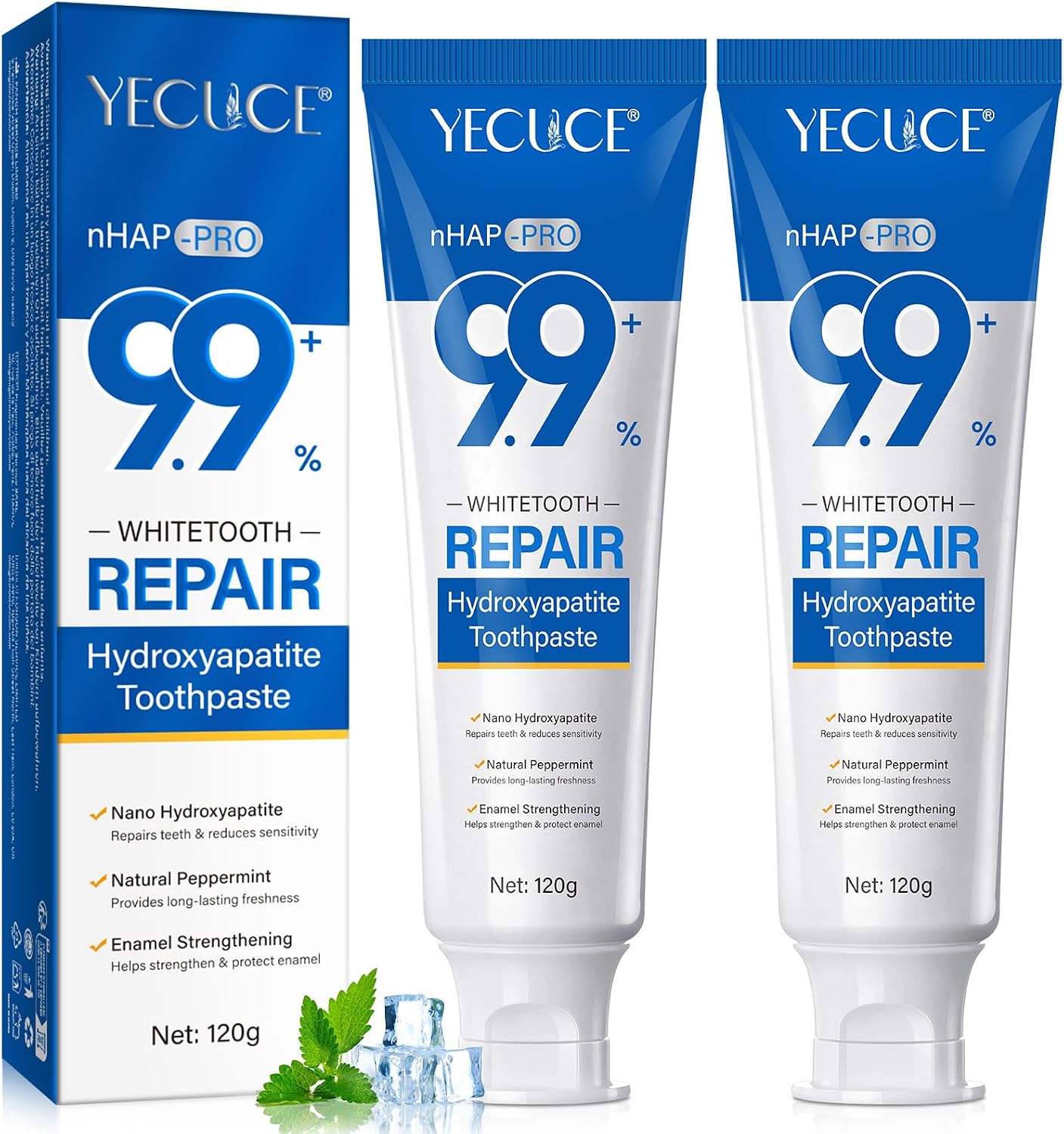 Detalle de 9.9% Hydroxyapatite Toothpaste for Enamel Protection