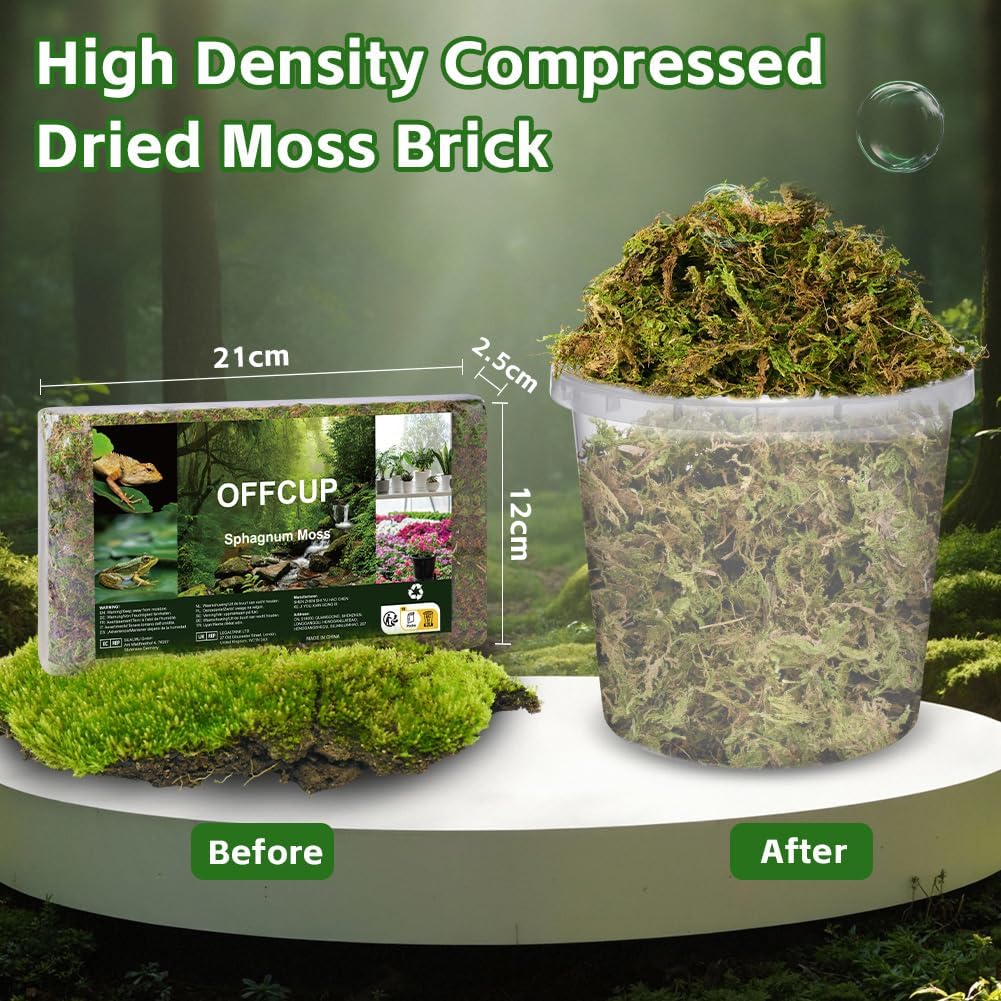 Detalle 2 de OFFCUP Sphagnum Moos 1000g für Pflanzen