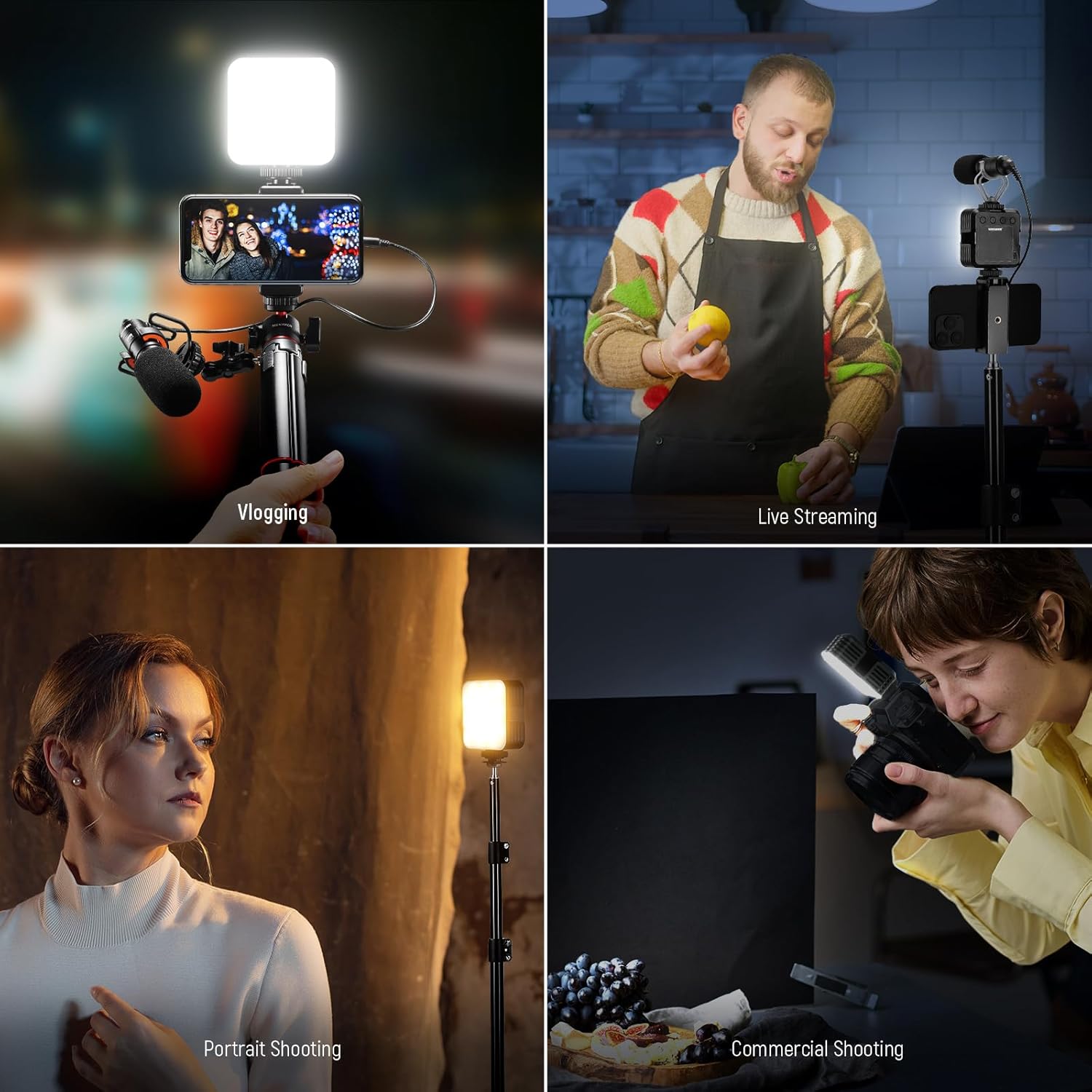 Thumbnail 6 de NEEWER NL-36AI : lampe vidéo LED portable bicolore 3200K–5600K, dimmable