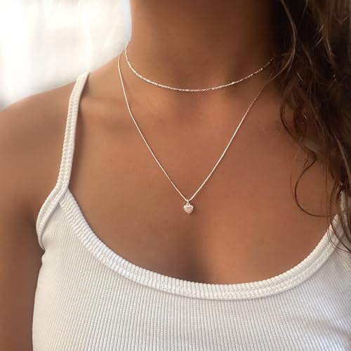 Detalle de Annika Bella 925 Sterling Silver Chain Choker Necklace (33–40.5 cm)