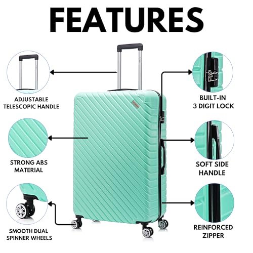 Thumbnail 3 de FLYMAX 32" Extra Large 4-Wheel ABS Suitcase, 125 Litre Capacity, 5kg Lightweight Travel Case