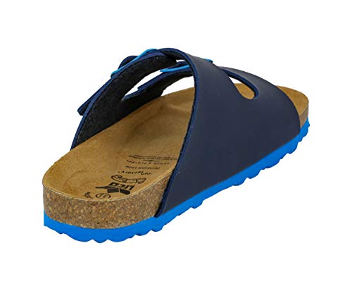 Detalle 2 de Lico BIOLINE KIDS Pantoletten, Marine/Blau, 34 EU – Bequeme Sandalen mit verstellbaren Schnallen