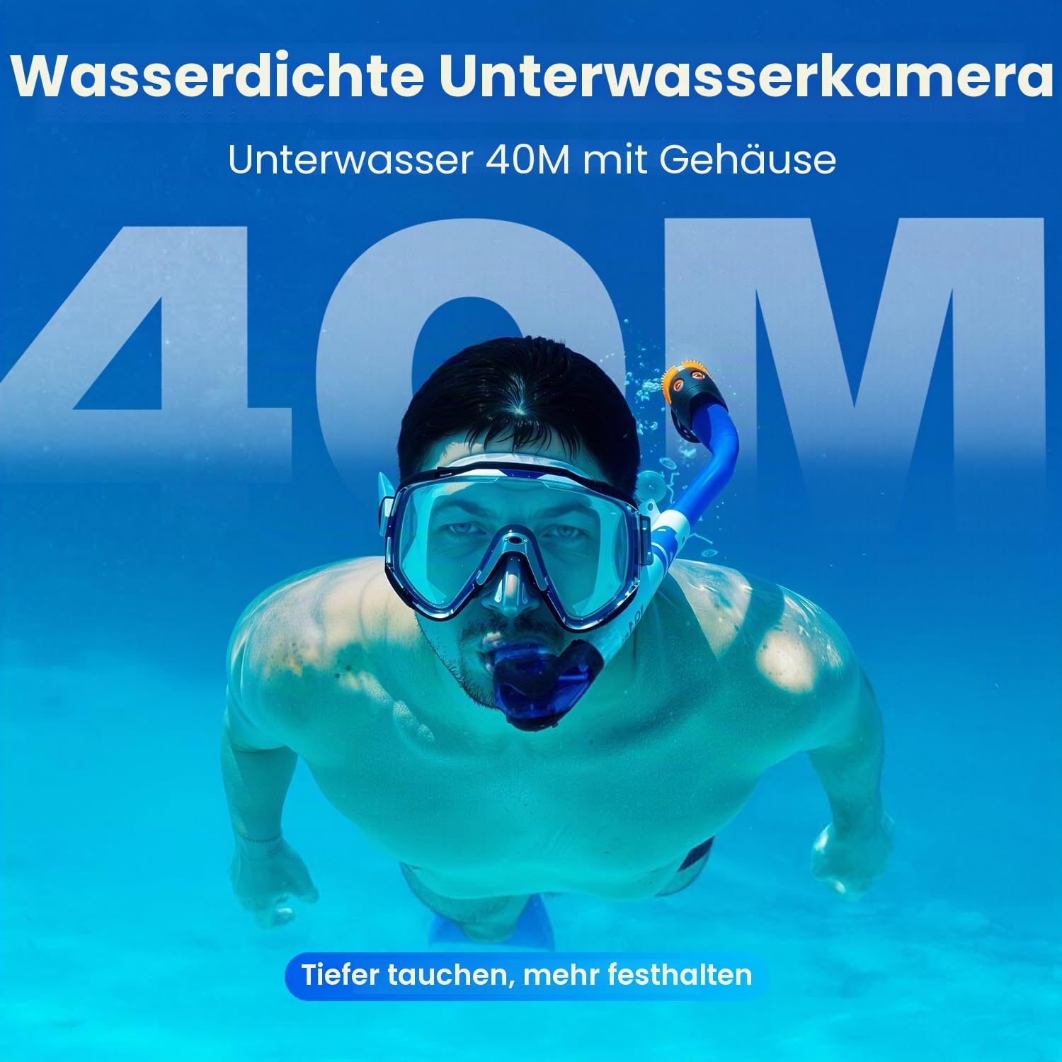 Thumbnail 4 de TIMNUT Touchscreen 4K60FPS Action Cam mit Dual-Screen, 40 m Unterwasserkamera und 8X Zoom