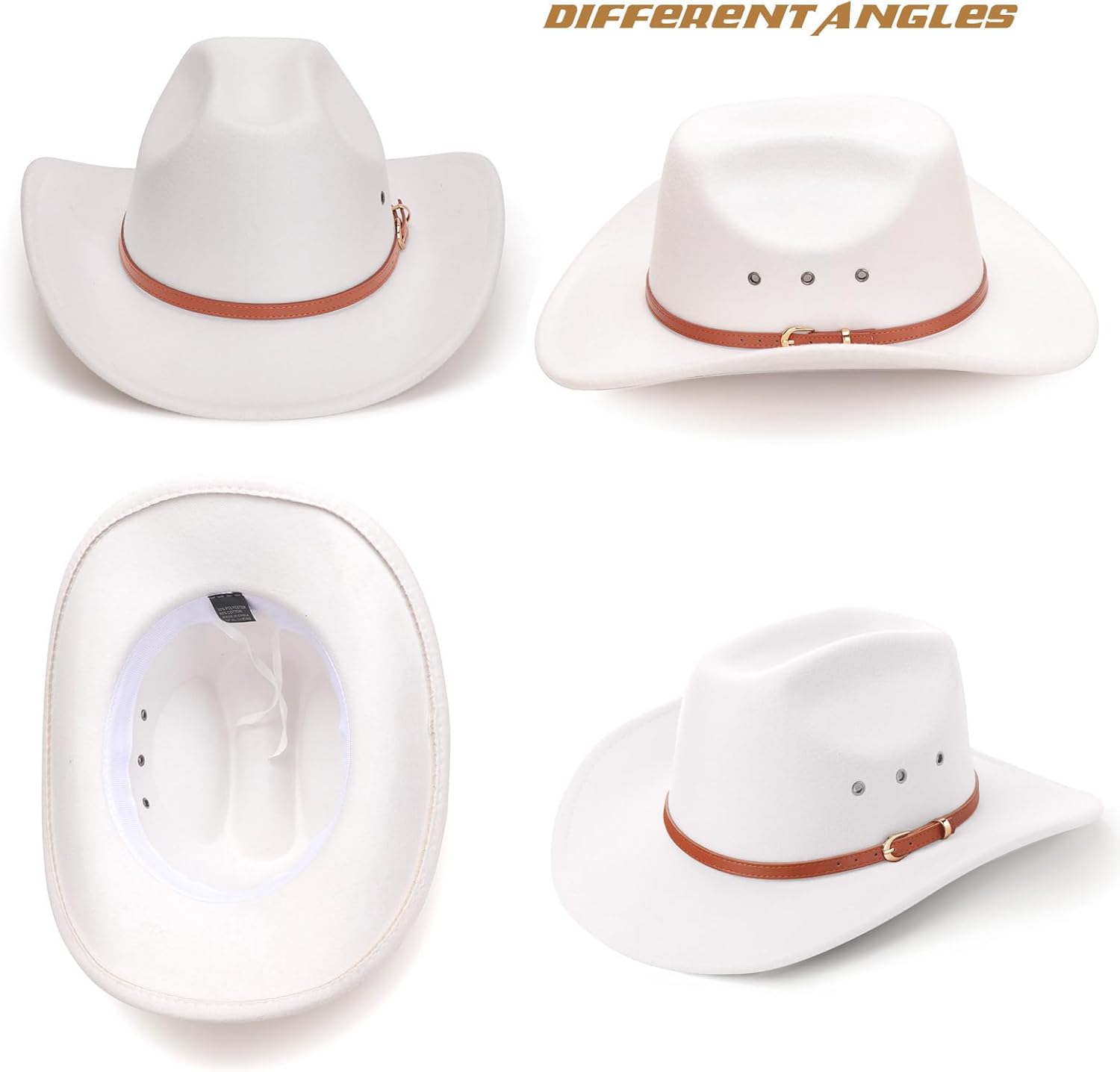 Thumbnail 1 de DRESHOW Cowboyhut für Damen & Herren – Unisex Western Fedora mit breiter Krempe und Schnallengürtel