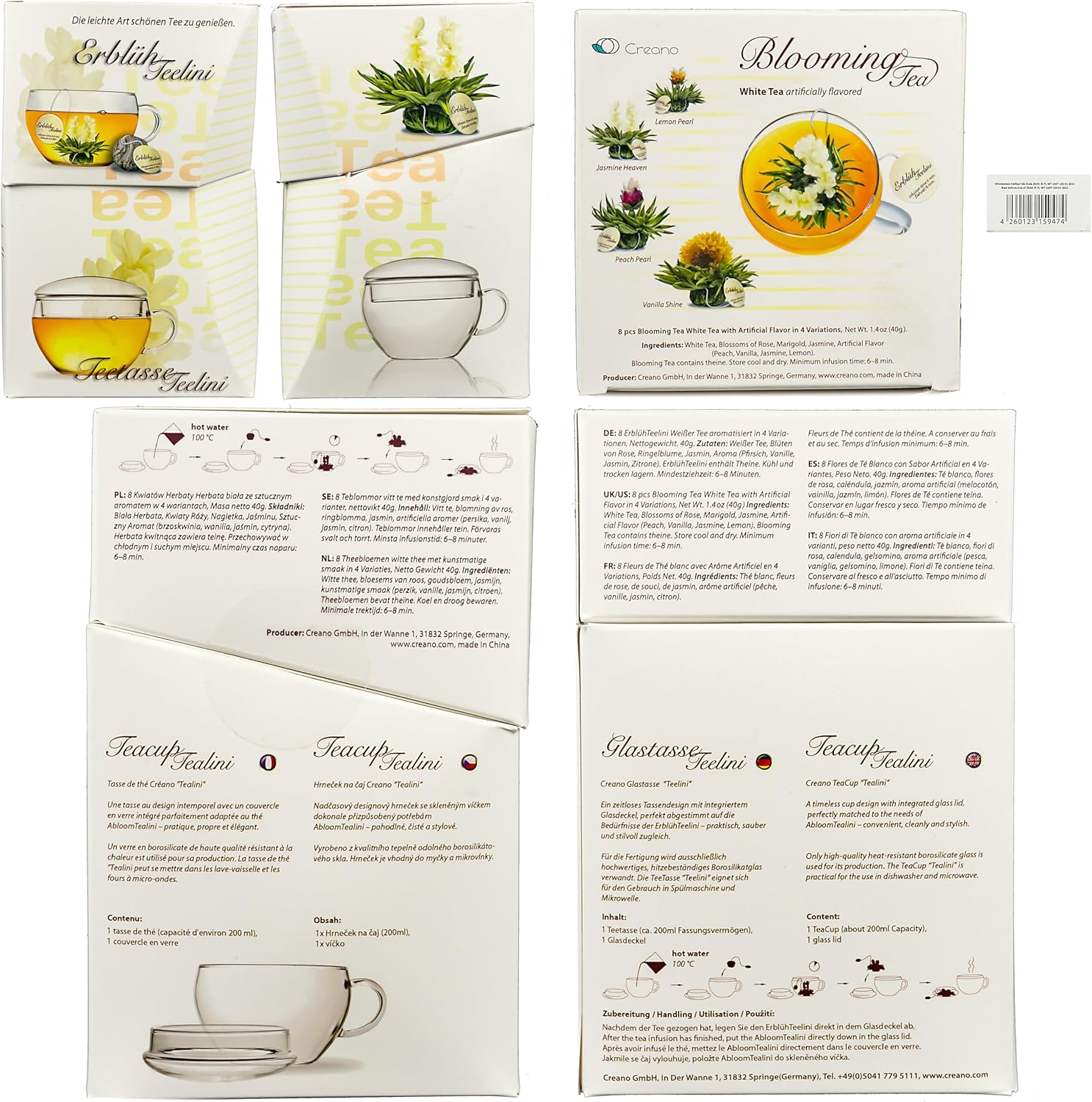 Thumbnail 5 de Creano Set cadeau fleurs de thé 200ml 🍵