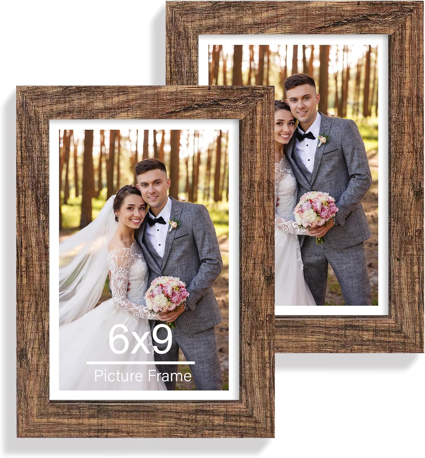 Thumbnail 6 de Hongkee 16x20 Picture Frames Set of 2 (Natural Oak Wood Style) for 16x20 Photos or 11x14 With Mat