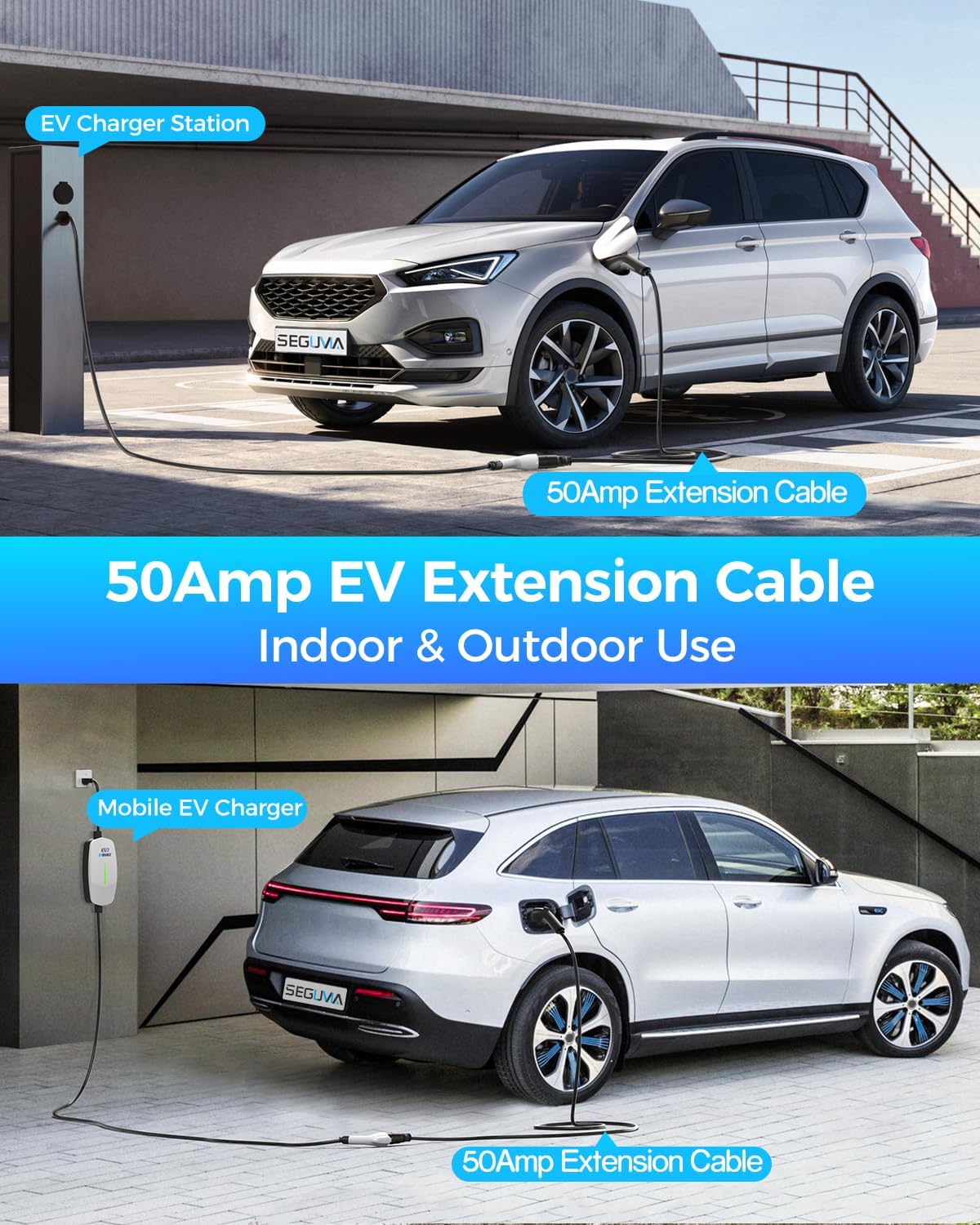 Thumbnail 4 de Seguma 50A 20ft J1772 EV Charger Extension Cable