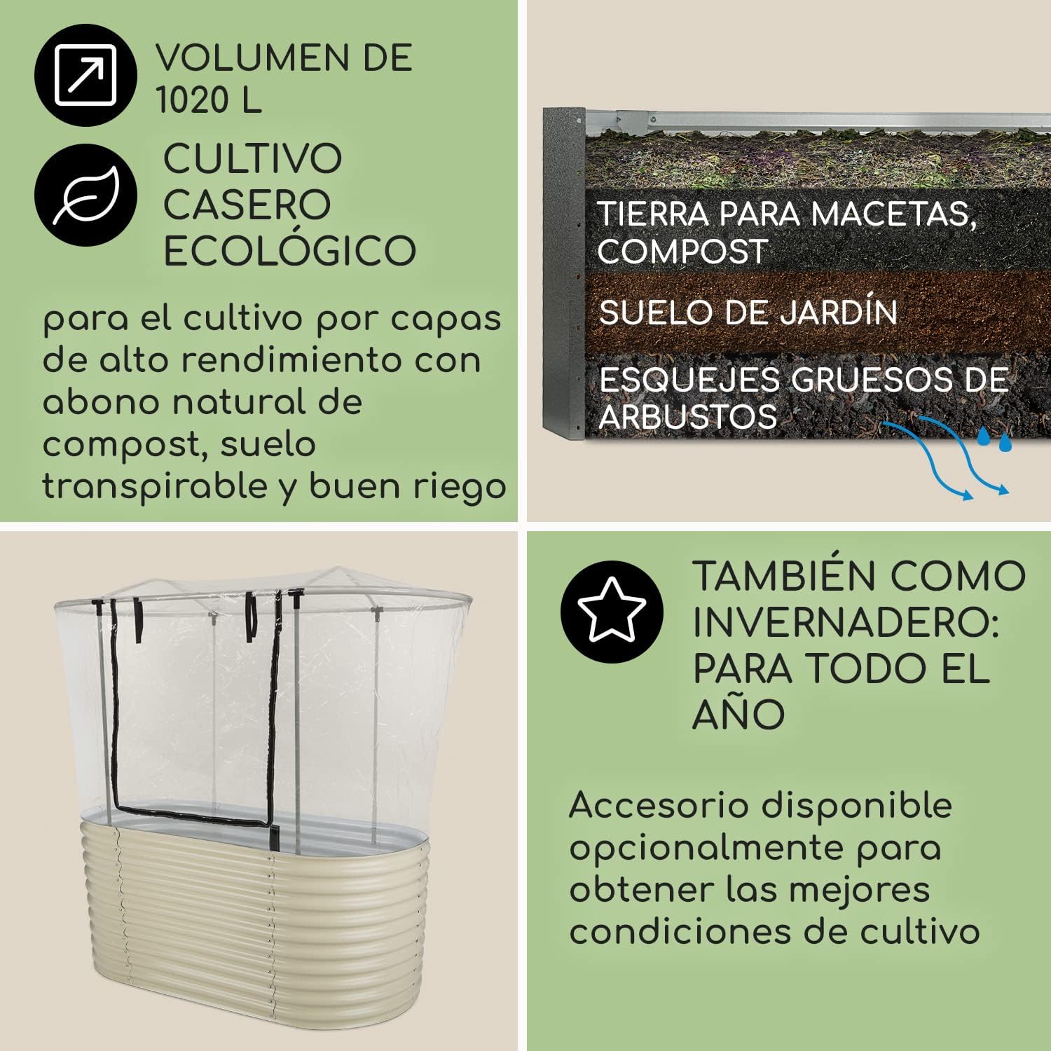 Detalle 2 de blumfeldt Jardineras Exterior Grandes 1257 l