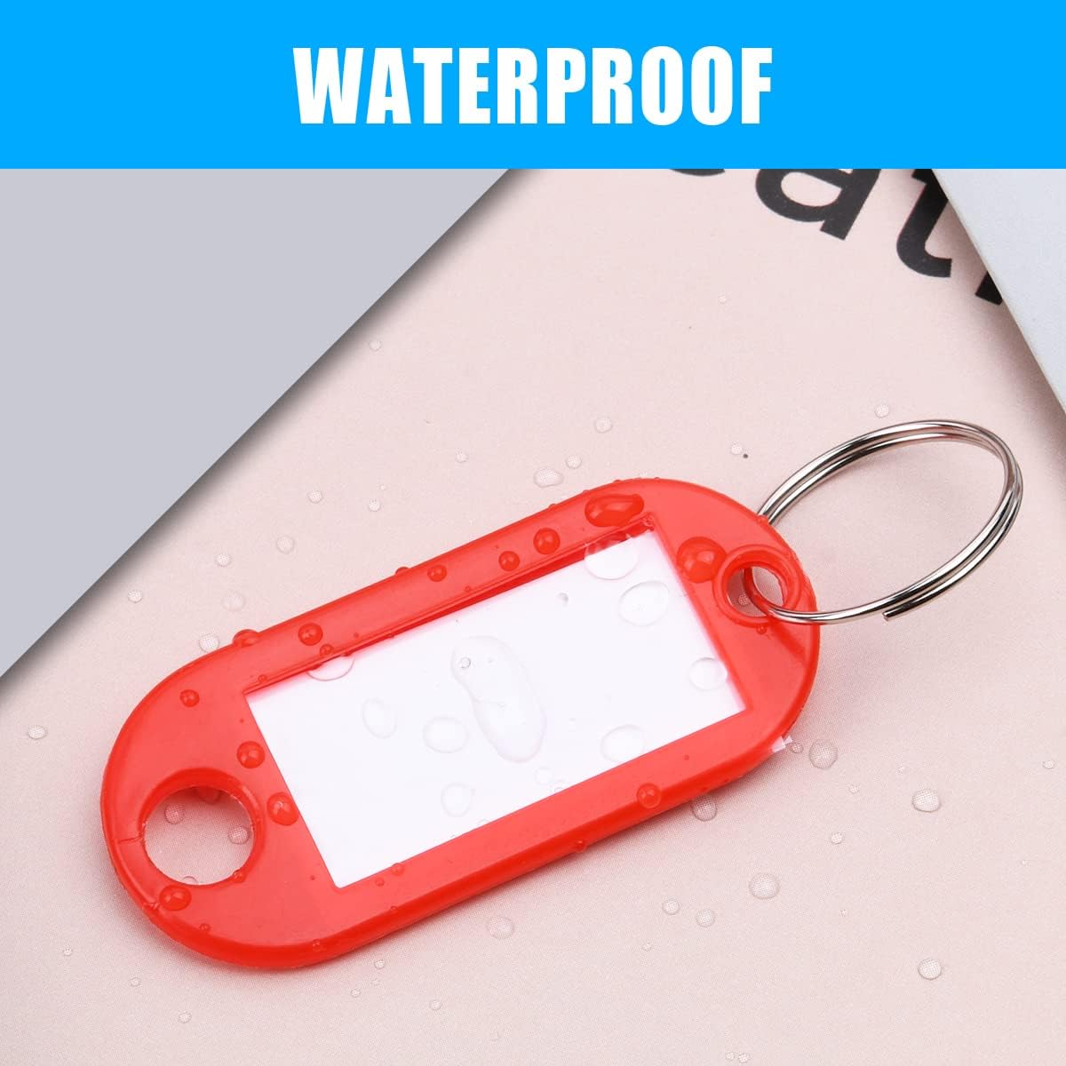 Thumbnail 4 de Vicloon 100 Stück Schlüsselanhänger beschriftbar 📎