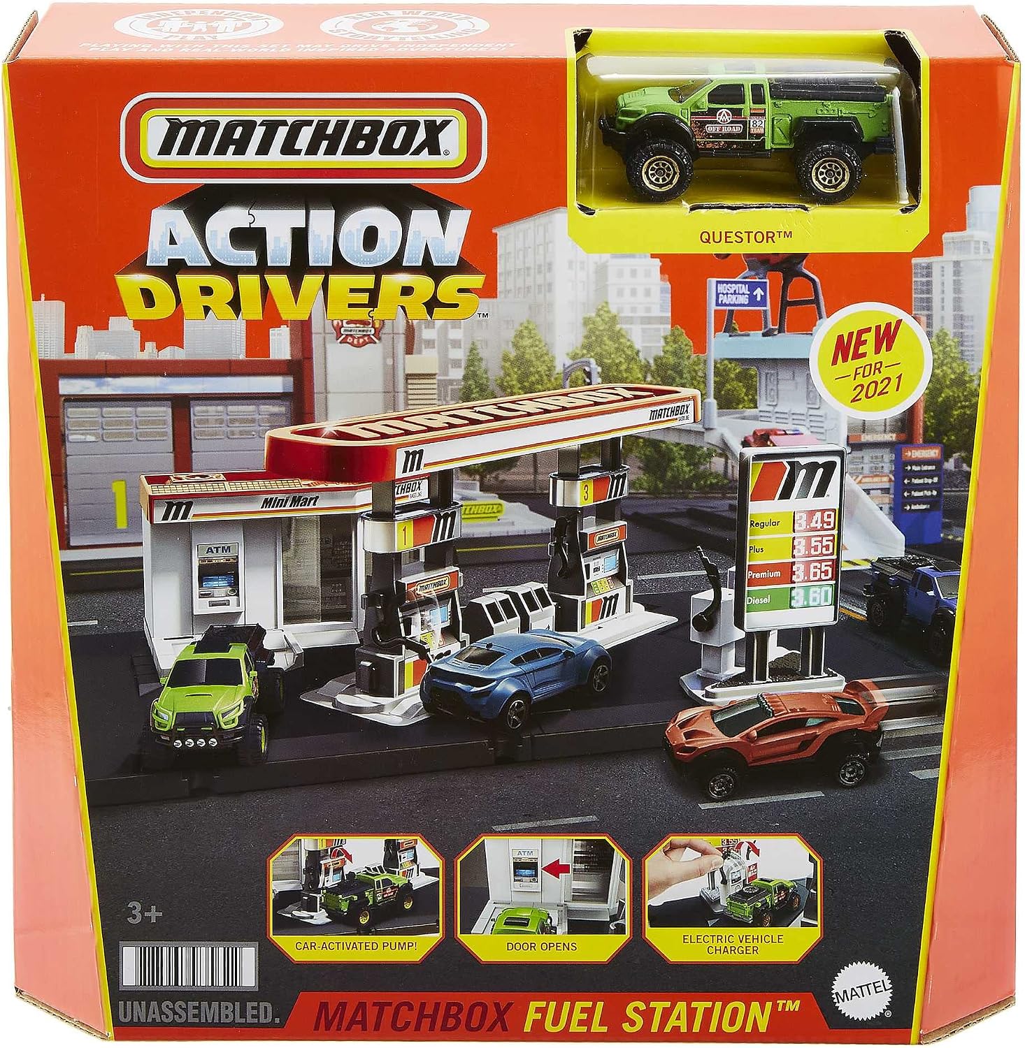 Thumbnail 5 de Matchbox Action Drivers Gasolinera y Vehículo Escala 1:64 ⛽