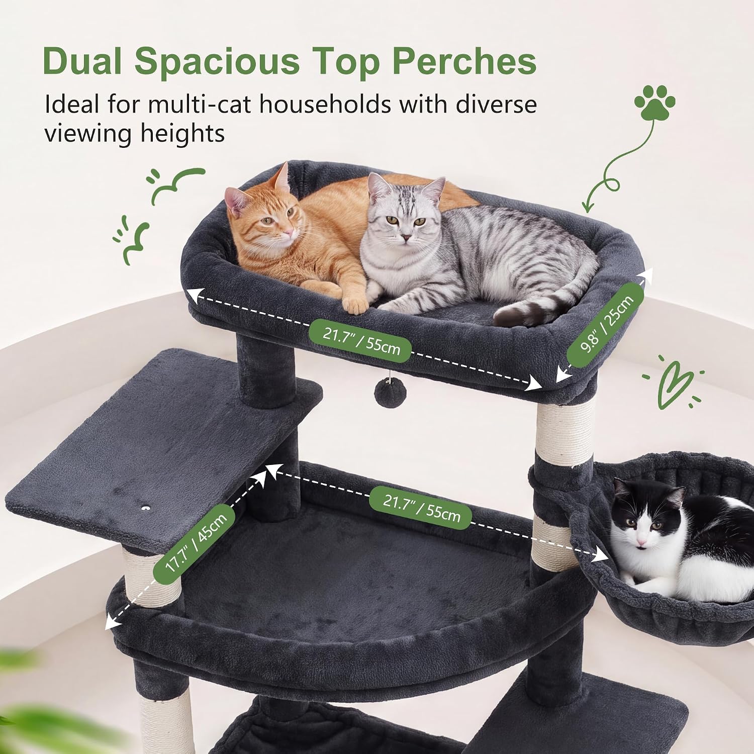 Detalle de Heybly Cat Tree 80-Inch