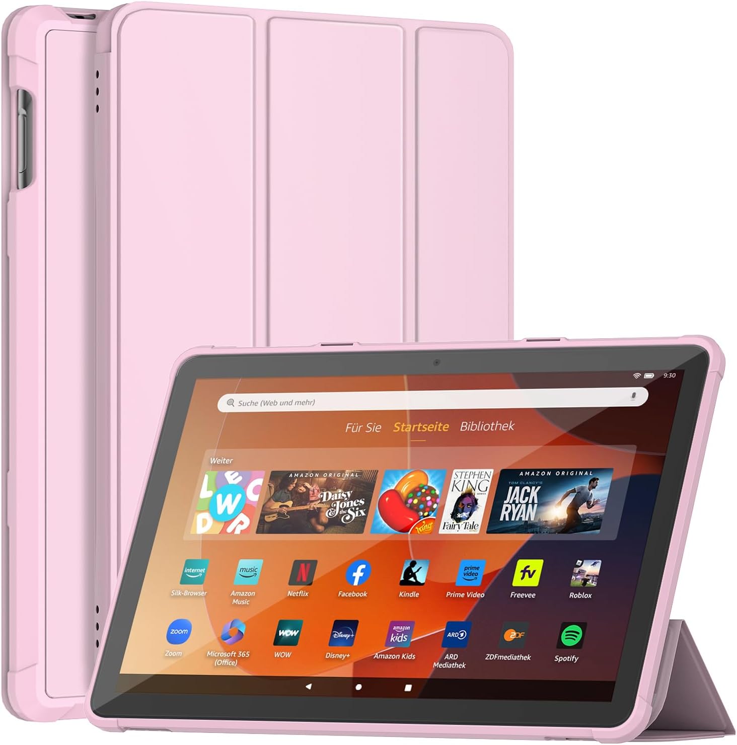 Thumbnail 6 de Sonlaryin Deep Purple Soft TPU Tri-Fold Back Cover with Stand for Viewing and Typing