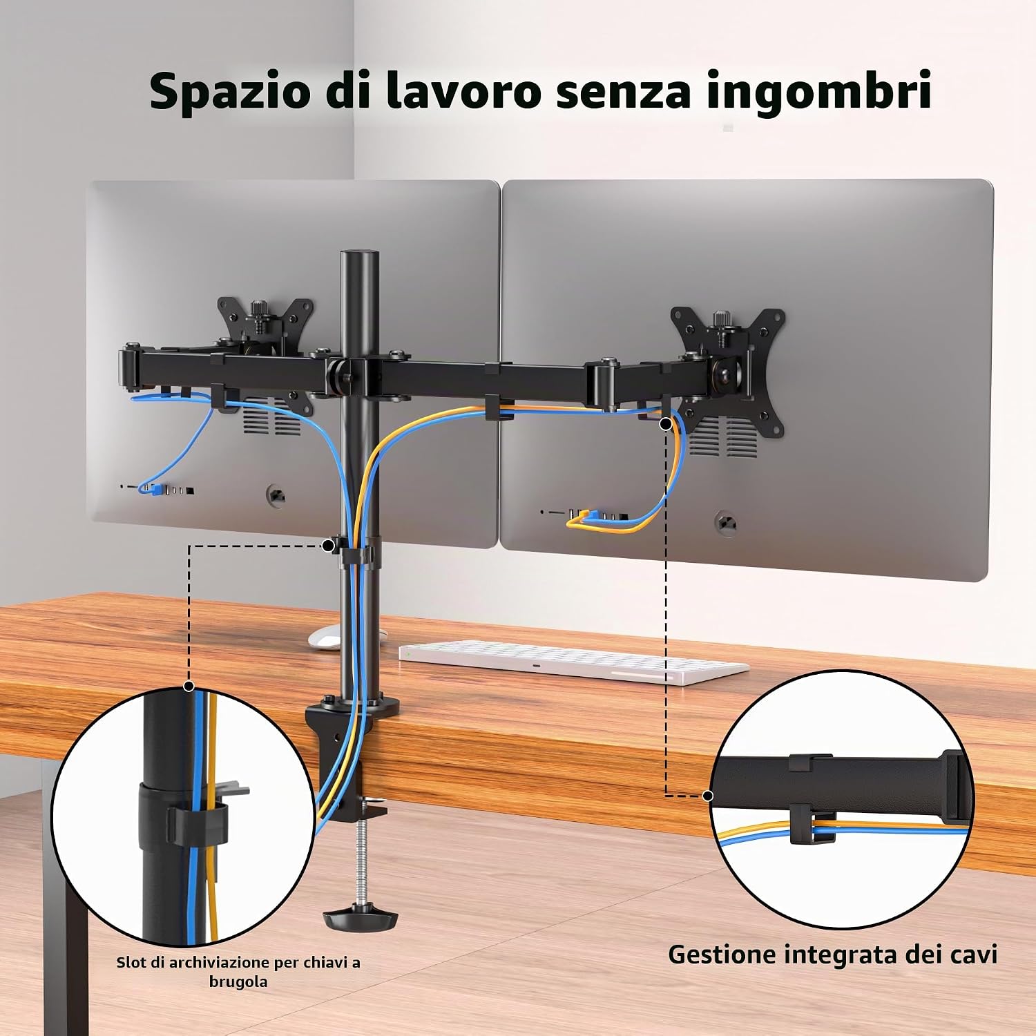Thumbnail 5 de BONTEC Supporto Doppio Monitor 13–30