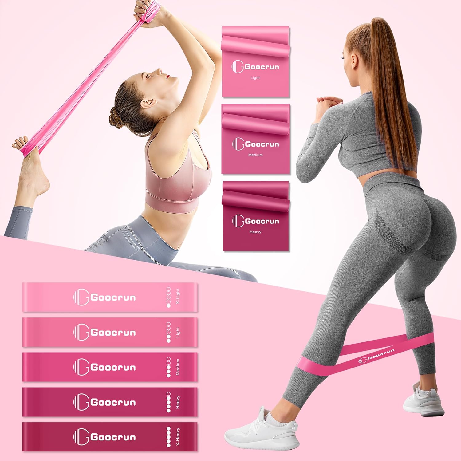 Thumbnail 2 de Goocrun Pilates Ring Set with Resistance Bands 💪