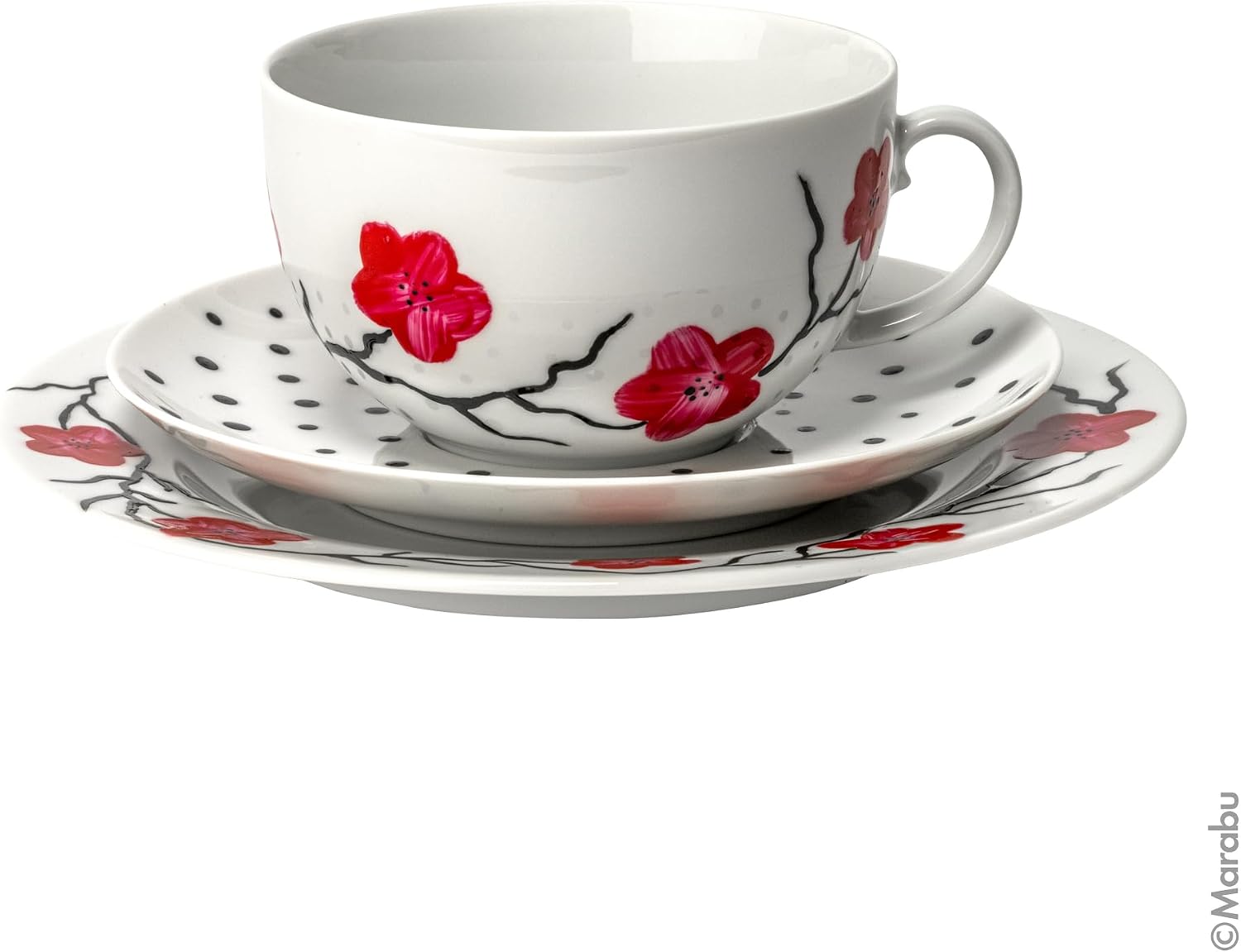 Detalle de Marabu Porcelain & Glass Starter Set Glossy – kit peinture porcelaine et verre à base d’eau