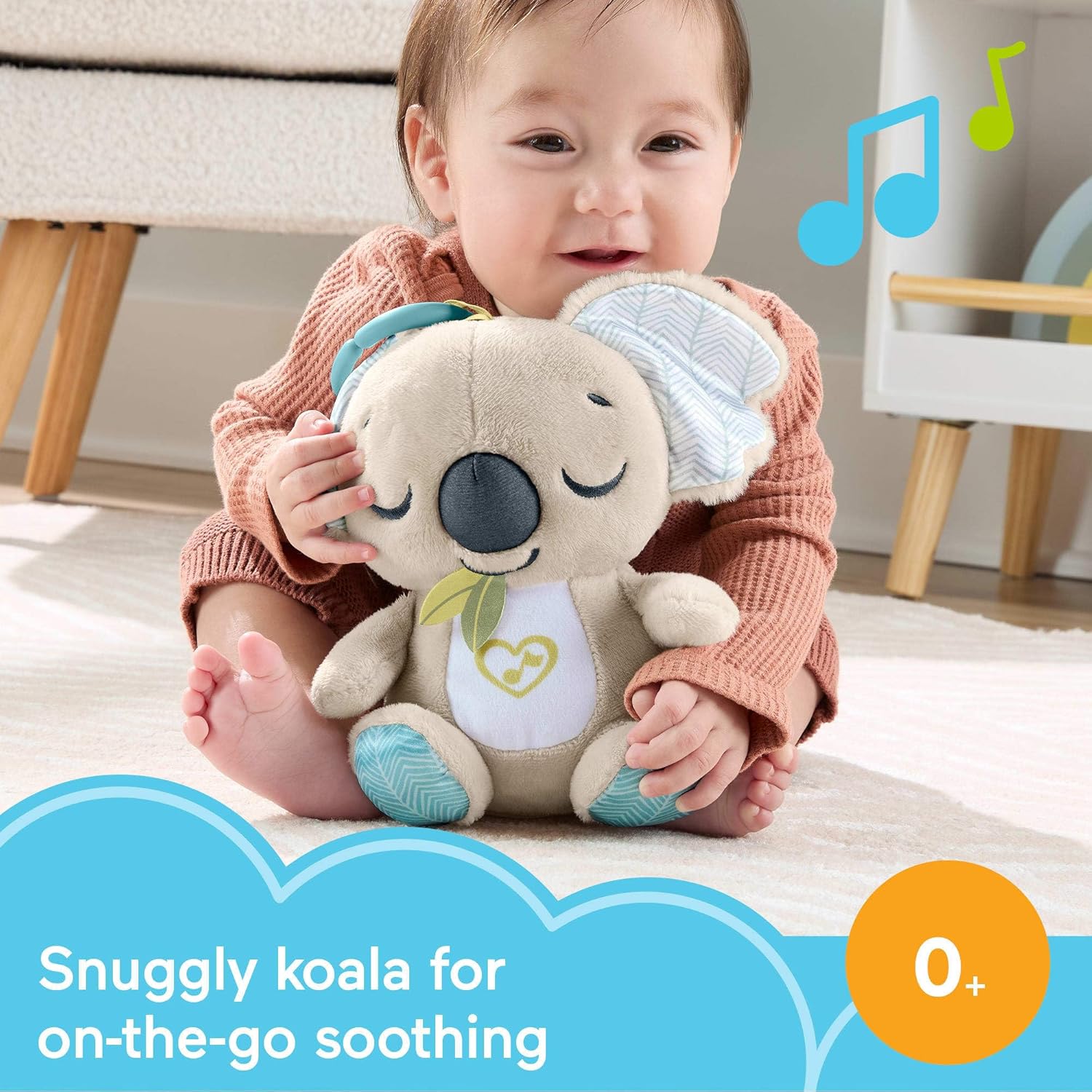 Detalle de Fisher-Price On-the-Go Koala Soother: Plush Portable Sound Machine (JBD65)