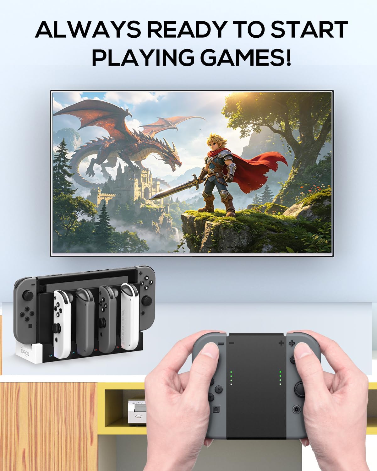 Thumbnail 6 de FYOUNG Switch 1 & OLED Controller Charger Dock (4-in-1) for Joy-Con Accessories