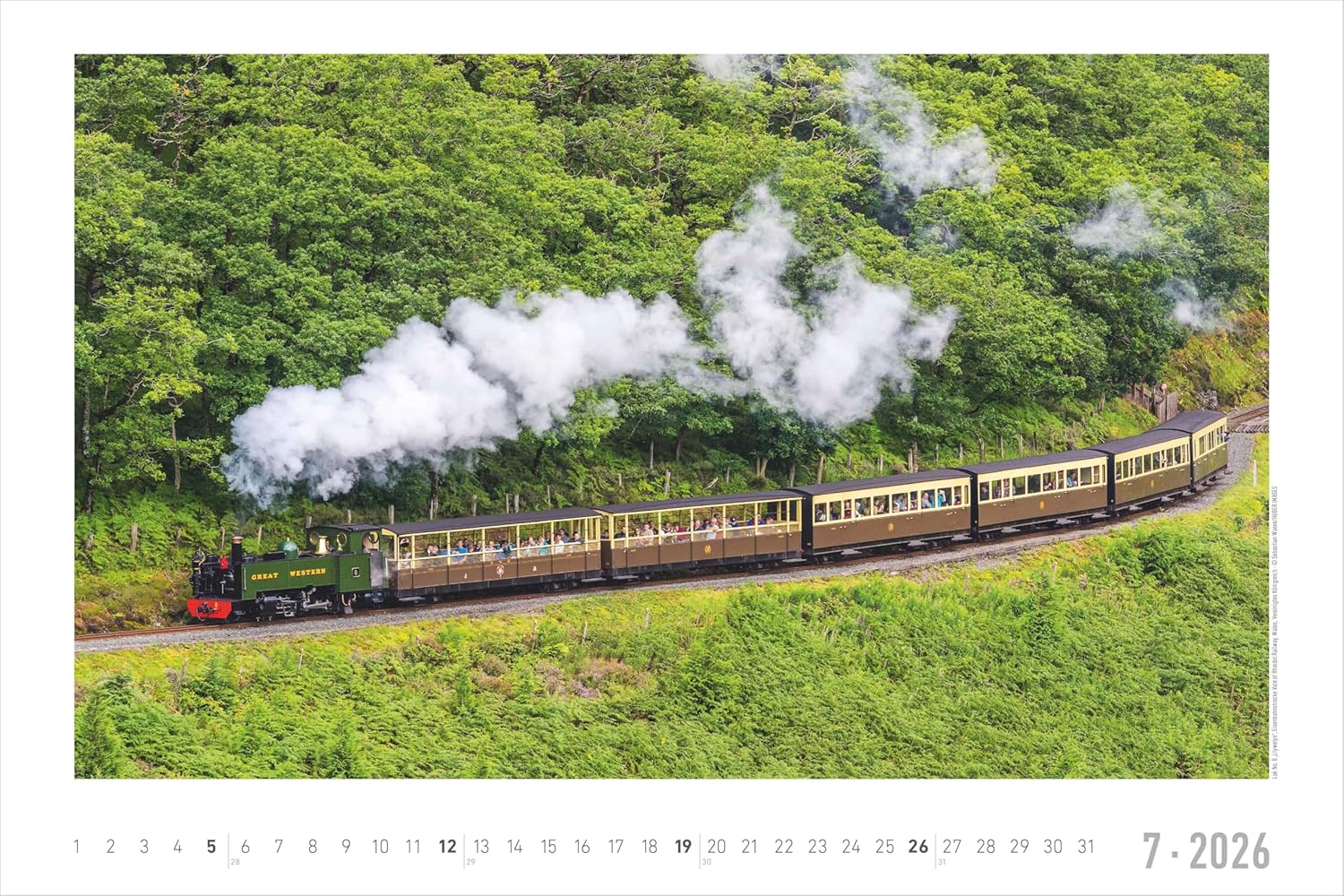 Thumbnail 4 de Alpha Edition Faszinierende Dampfloks Wandkalender 49,5×33 cm