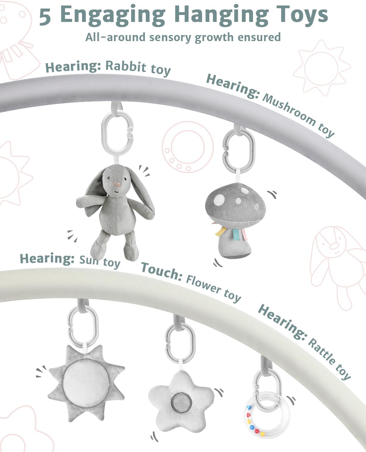 Thumbnail 2 de Suihuooo 3‑in‑1 Baby Play Mat with 5 Toys