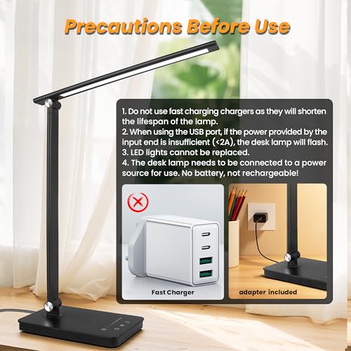 Detalle 2 de Akynite Lámpara de Escritorio LED con Control Táctil y USB-C – 42 LED, 5 colores, 10 intensidades, 45 min de temporizador