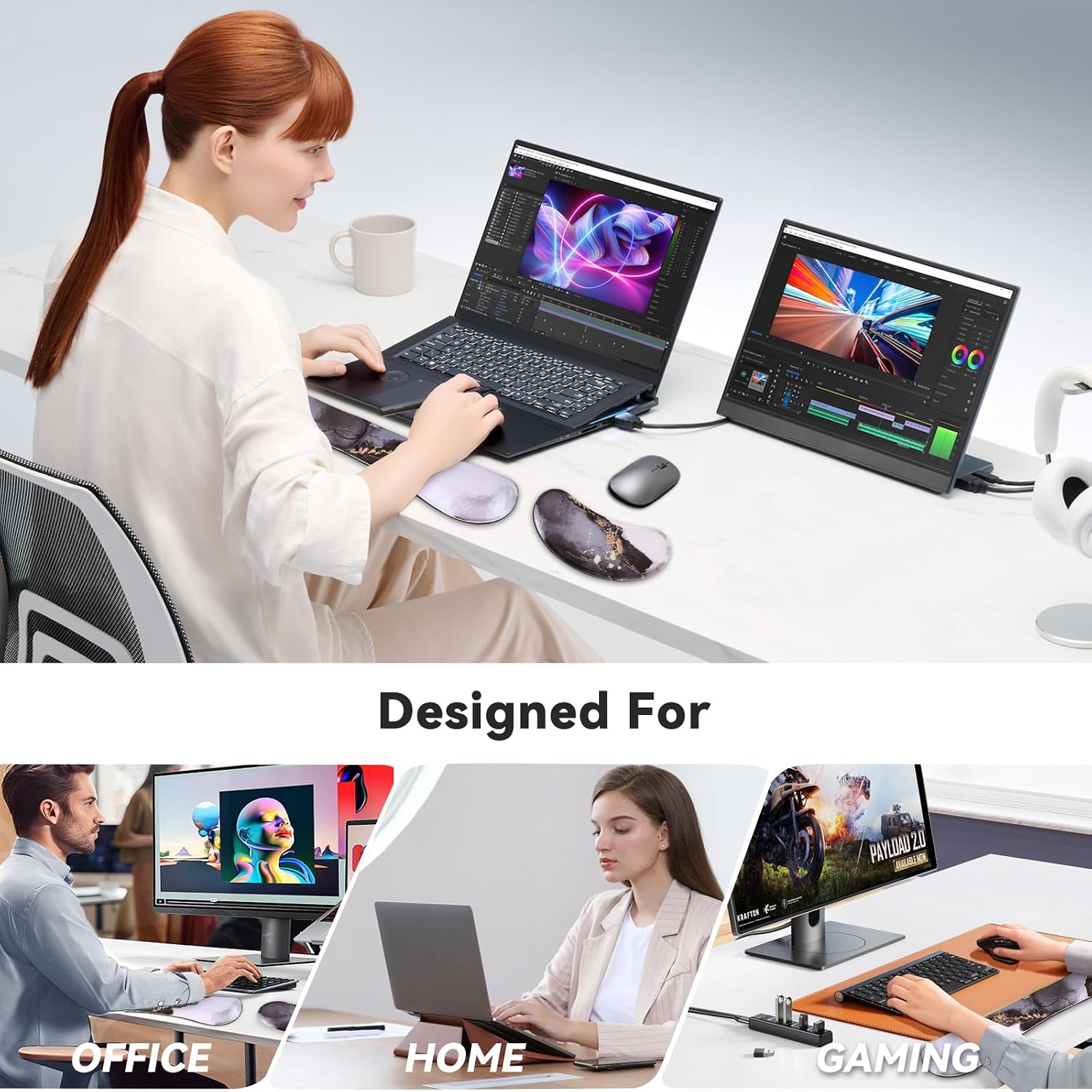 Thumbnail 6 de ZIBLY Wrist Rest Keyboard and Mouse Set
