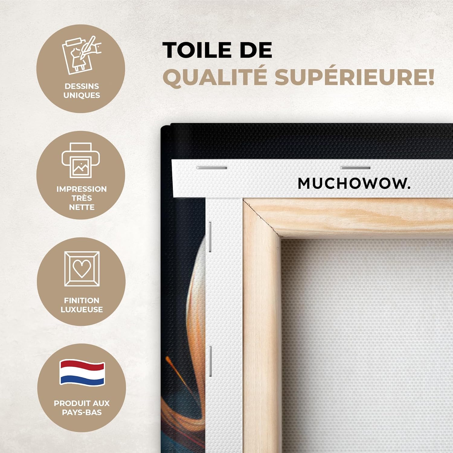 Thumbnail 2 de MuchoWow Impression sur Toile Déco Murale 80x120