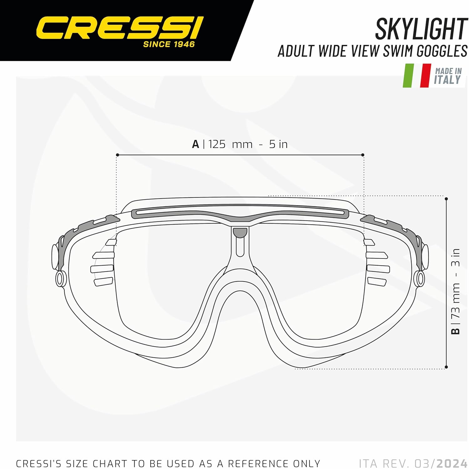 Detalle de Cressi Skylight: Occhialini premium per nuoto, piscina, triathlon e sport acquatici