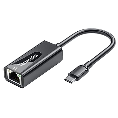 Detalle de Tccmebius TCC-S20C Adaptateur Ethernet USB‑C vers RJ45 — 100 Mbps, plug-and-play
