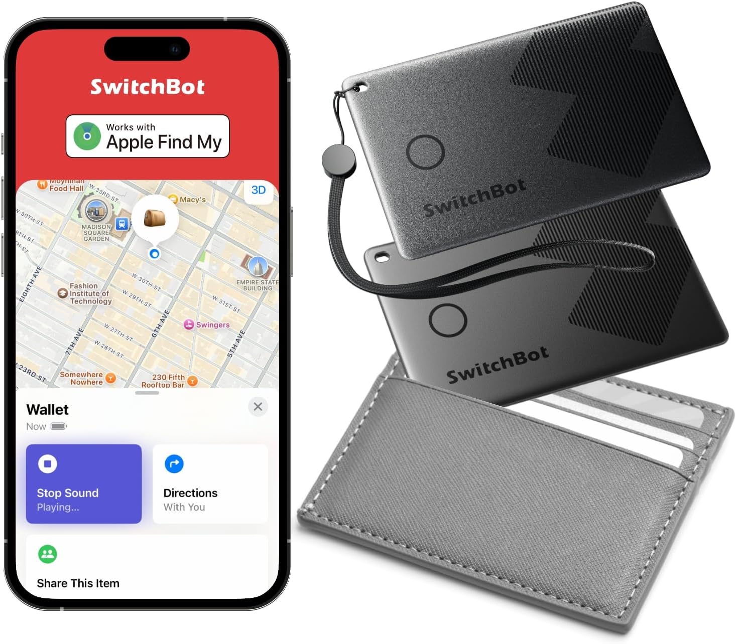 Detalle de SwitchBot Smart AirTag Card 3 ans